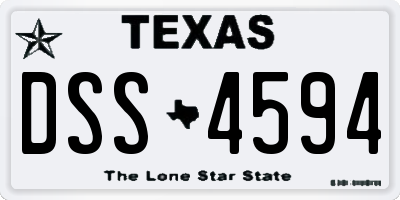 TX license plate DSS4594