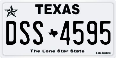 TX license plate DSS4595