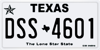 TX license plate DSS4601