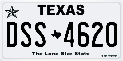 TX license plate DSS4620