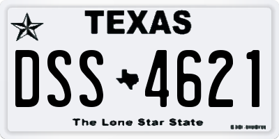 TX license plate DSS4621