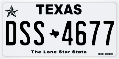 TX license plate DSS4677