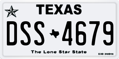 TX license plate DSS4679