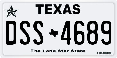 TX license plate DSS4689