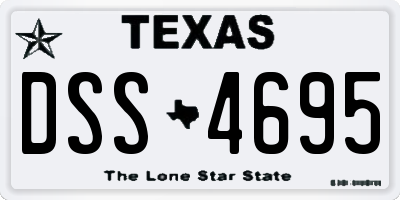 TX license plate DSS4695