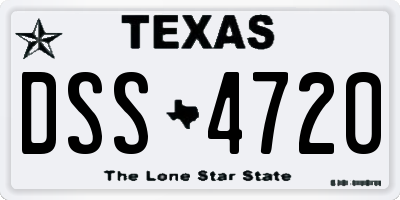 TX license plate DSS4720