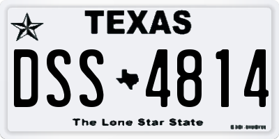 TX license plate DSS4814