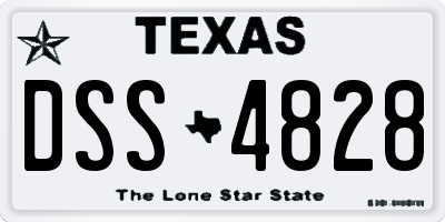 TX license plate DSS4828