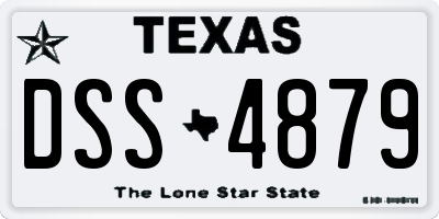 TX license plate DSS4879