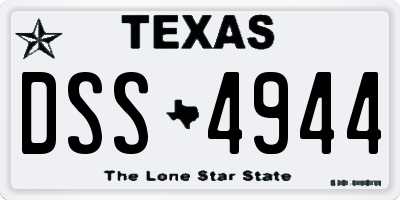 TX license plate DSS4944