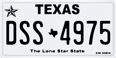TX license plate DSS4975