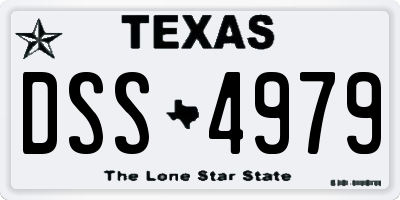 TX license plate DSS4979