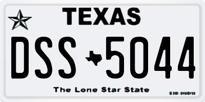 TX license plate DSS5044