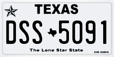 TX license plate DSS5091
