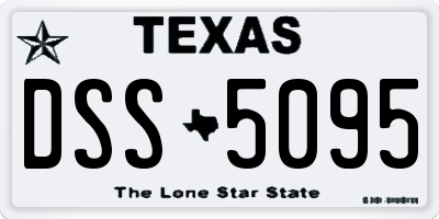 TX license plate DSS5095