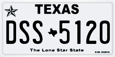 TX license plate DSS5120