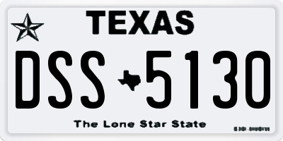 TX license plate DSS5130