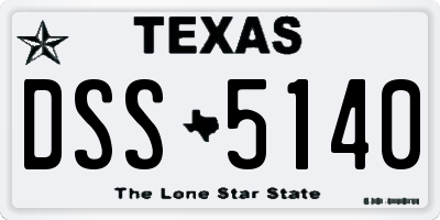 TX license plate DSS5140