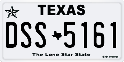 TX license plate DSS5161