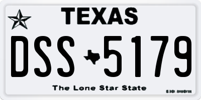 TX license plate DSS5179