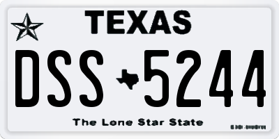 TX license plate DSS5244