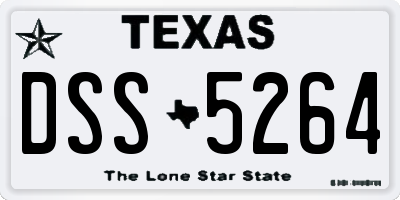 TX license plate DSS5264