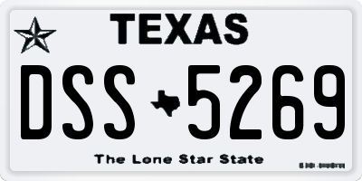 TX license plate DSS5269