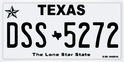 TX license plate DSS5272