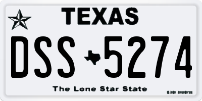 TX license plate DSS5274
