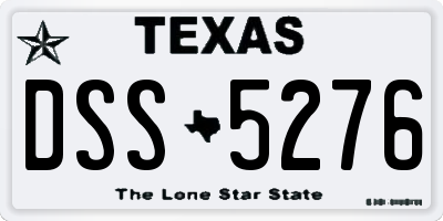 TX license plate DSS5276