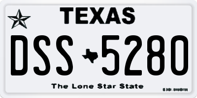 TX license plate DSS5280