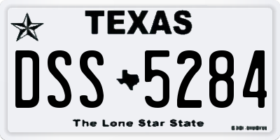 TX license plate DSS5284
