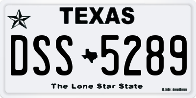 TX license plate DSS5289