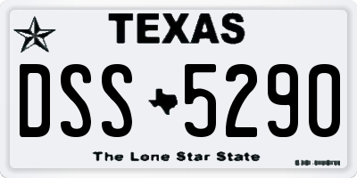 TX license plate DSS5290