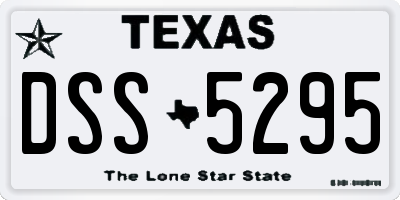 TX license plate DSS5295
