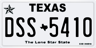 TX license plate DSS5410