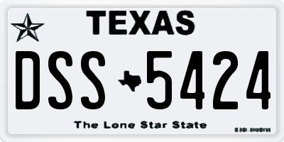 TX license plate DSS5424