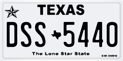 TX license plate DSS5440