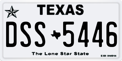 TX license plate DSS5446