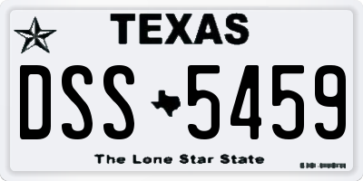 TX license plate DSS5459