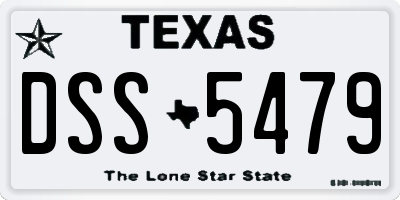 TX license plate DSS5479