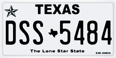 TX license plate DSS5484