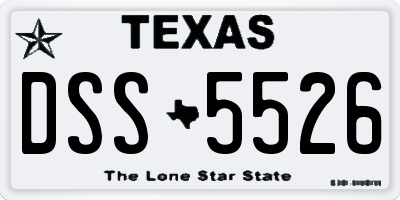 TX license plate DSS5526