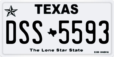 TX license plate DSS5593