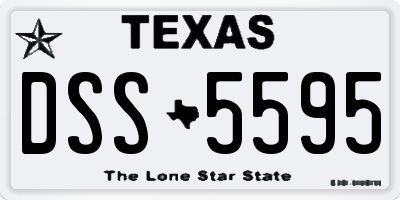 TX license plate DSS5595