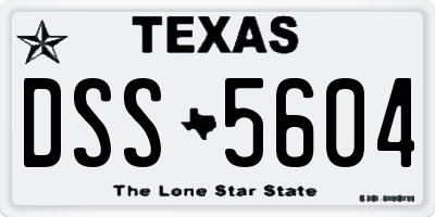 TX license plate DSS5604