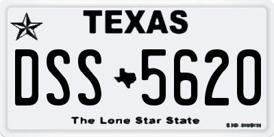 TX license plate DSS5620