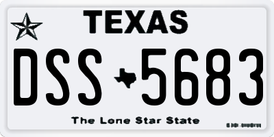 TX license plate DSS5683