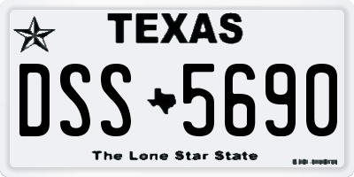 TX license plate DSS5690