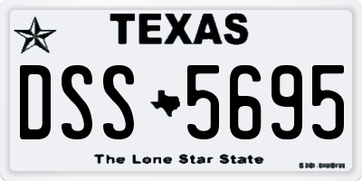 TX license plate DSS5695
